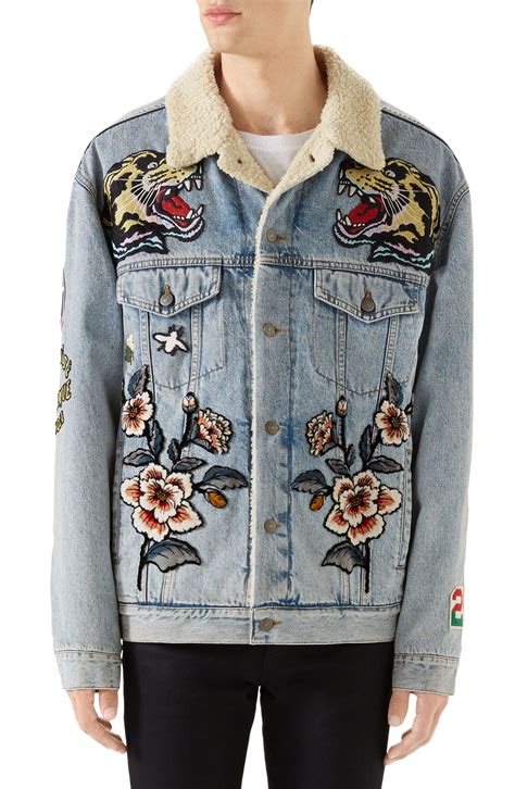 gucci denim jacket replica|gucci denim jacket sale.